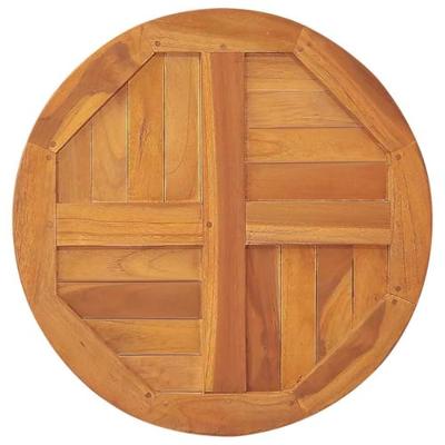 Tafelblad rond 2,5 cm 90 cm massief teakhout