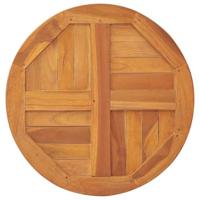 Tafelblad rond 2,5 cm 90 cm massief teakhout - thumbnail