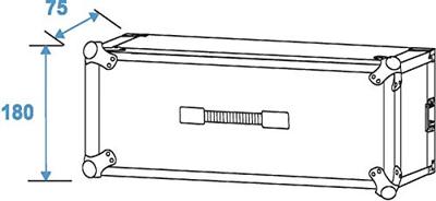 Roadinger Effect Rack CO DD 19 inch flightcase 3HE 240mm diep - thumbnail