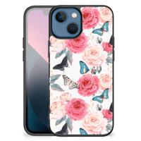 Apple iPhone 13 mini Bloemen Hoesje Butterfly Roses - thumbnail
