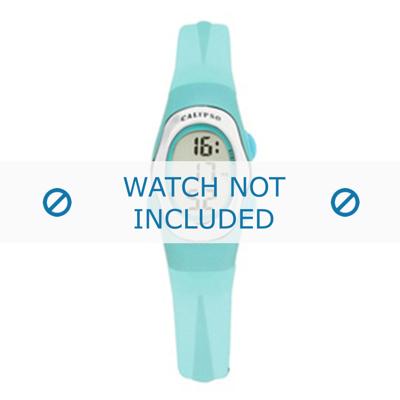 Calypso horlogeband K6018-7 Rubber Turquoise Calypso horlogeband K6018-7 Rubber Turquoise