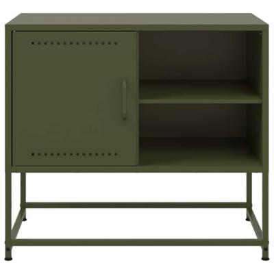 Tv-meubel 68x39x60,5 cm staal olijfgroen
