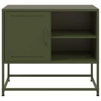 Tv-meubel 68x39x60,5 cm staal olijfgroen - thumbnail
