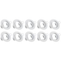 Trion GU10 Inbouwspot Armatuur Set - Wit Aluminium - Kantelbaar - Ø83mm - thumbnail