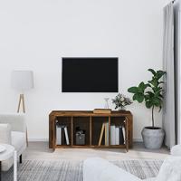 Tv-meubel 100x35x40 cm bewerkt hout gerookt eikenkleurig - thumbnail