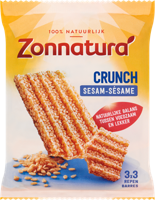 Zonnatura Zonnatura Sesam Crunch Reep (3x50g) - thumbnail