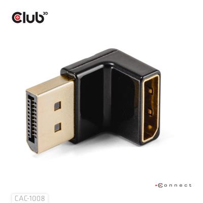 club3D CAC-1008 DisplayPort Adapter [1x DisplayPort stekker - 1x DisplayPort bus] Zwart