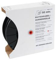 Haspel Slurf Buitenkabel Rem Teflon 50M Zwart - thumbnail