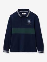 Jongenspolo van biologisch katoen CYRILLUS marineblauw - thumbnail