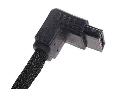 SilverStone sata iii kabel 50cm (zwart, 6gb/s, 90º connector, cp08)