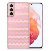 Samsung Galaxy S21 | TPU bumper | Waves Roze - thumbnail
