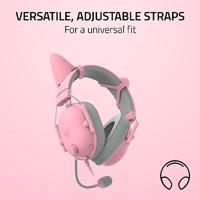 Razer Kitty Oortjes V2 - Universele Clip-on Kitty Oortjes voor Headsets (Clip-on Kitty Oortjes, Veelzijdig, Verstelbare Riempjes, 26g Lichtgewicht Premium Silicone) Roze - thumbnail