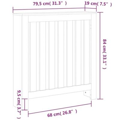 VidaXL Radiatorombouw 79,5x19x84 cm massief grenenhout wasbruin