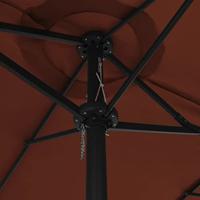 Parasol met aluminium paal 460x270 cm terracotta - thumbnail