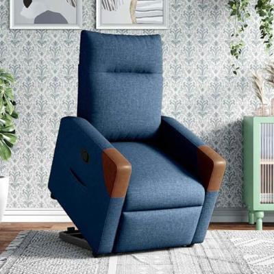 Sta-op-stoel verstelbaar stof blauw