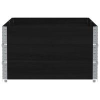 Plantenbak 150x100 cm massief grenenhout zwart - thumbnail