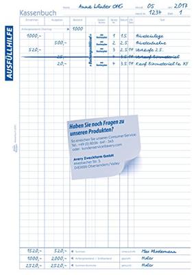 Zweckform kasboek voor boekhoudpakketten/426 DIN A4 staand wit 100 vel (Duitstalig)