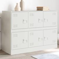 Dressoir 99x39x73 cm staal wit - thumbnail