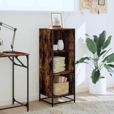 Boekenkast 40x35x107,5 cm bewerkt hout gerookt eikenkleurig Boekenkast 40x35x107,5 cm bewerkt hout gerookt eikenkleurig