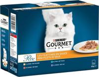 Gourmet Perle Mini Filets in saus met kalkoen, eend, tonijn, lam natvoer kat 8 x (12 x 85 g) - thumbnail