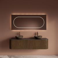 Badkamermeubelset Gliss Design Alluro 160 cm Castle Brown - thumbnail