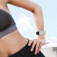 Fitbit Charge 3 & 4 siliconen DOT bandje - Groen / Grijs - Maat: Small - thumbnail