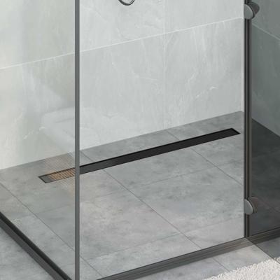 2 in 1 Doucheafvoer Zwart 90 cm Roestvrij staal 304