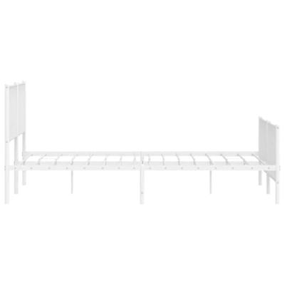 Bedframe met hoofd- en voeteneindemetaal wit 180x200 cm