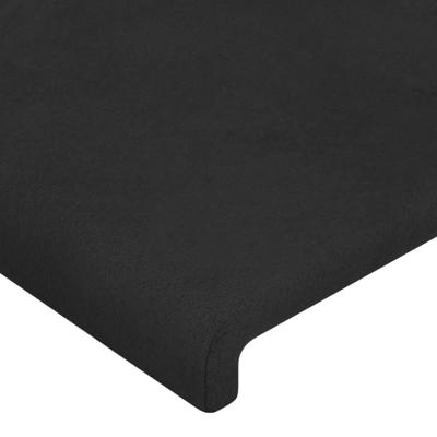 Hoofdbord met randen 83x16x78/88 cm fluweel zwart