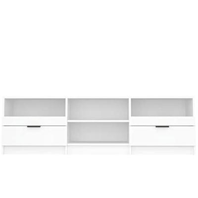 Tv-meubel 150x33,5x45 cm bewerkt hout wit