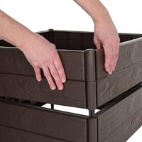 VidaXL Plantenbak verhoogd 120x120x20 cm polypropeen - thumbnail