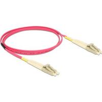 Delock 84640 Glasvezel Optische vezel Aansluitkabel 1.00 m Violet [1x LC-stekker - 1x LC-stekker] 50/125 µ Multimode OM4 - thumbnail