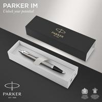 Parker IM balpen Stainless Steel CT, blauwe inkt - thumbnail