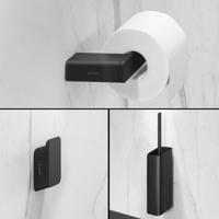 Toiletset Accessoires Geesa Shift Toiletborstel met houder - Toiletrolhouder zonder klep - Handdoekhaak - Zwart Geesa - thumbnail
