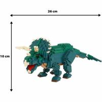 Bakstenen figuur - BANDAI - NANOBLOCK - Triceratops Deluxe - 930 stuks - thumbnail