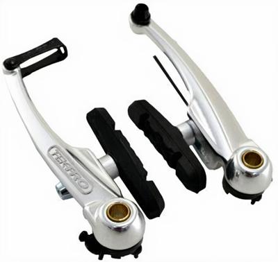 Tektro remset V brake M857 met remblok 102 mm zilver