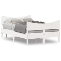 Bedframe zonder matras massief grenenhout wit 120x190 cm - thumbnail
