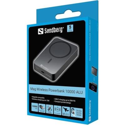 Sandberg Mag Wireless Powerbank 10000 ALU