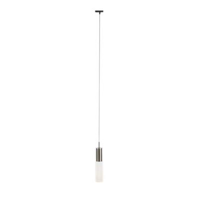QAZQA Moderne hanglamp gunmetal voor railsysteem 1-fase - Iconic