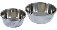 Eetbak hond RVS deco marmer 950 ml Eet-en-drinkbakken-hond Gebr. de Boon - Gebr de boon - thumbnail