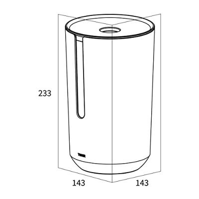 Tiger Reserverolhouder Met Deksel Tess Vrijstaand Wit - Lichtgrijs Tiger Reserverolhouder Met Deksel Tess Vrijstaand Wit - Lichtgrijs