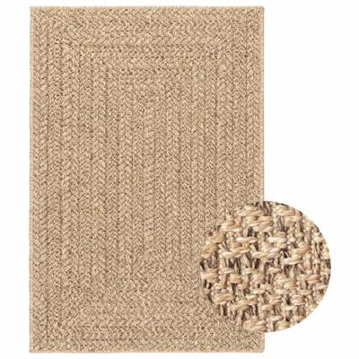 Vloerkleed ZIZUR beige binnen en buiten 100x200 cm jute look Vloerkleed ZIZUR beige binnen en buiten 100x200 cm jute look
