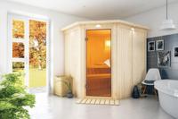 Karibu | Lilja Sauna met Dakkraag | Bronzeglas Deur - thumbnail