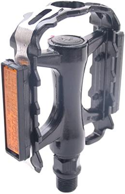 Edge pedaalset mtb low profile met polish zijkant aluminium zwart