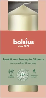 Bolsius Stompkaars 120/58 white silver 1 Stuks