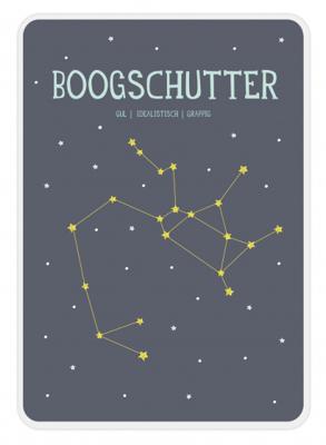 Milestone poster sterrenbeeld Boogschutter A4 papier blauw (NL) Milestone poster sterrenbeeld Boogschutter A4 papier blauw (NL)