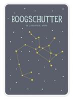 Milestone poster sterrenbeeld Boogschutter A4 papier blauw (NL) - thumbnail