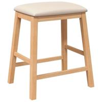 Barstoelen met kussens 2 st massief hout rubber - thumbnail