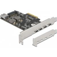 DeLOCK PCI Express x4 naar 4 x USB Type-C + 1 x USB Type-A - SuperSpeed USB 10 Gbps usb-controller - thumbnail
