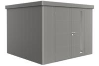 Biohort Neo 3C metalen tuinhuis kwartsgrijs 292x292 cm met dubbele deur- Plat dak- Metaal- Biohort - thumbnail